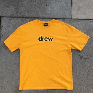 Drew Secret Short Sleeve T-shirt yellow